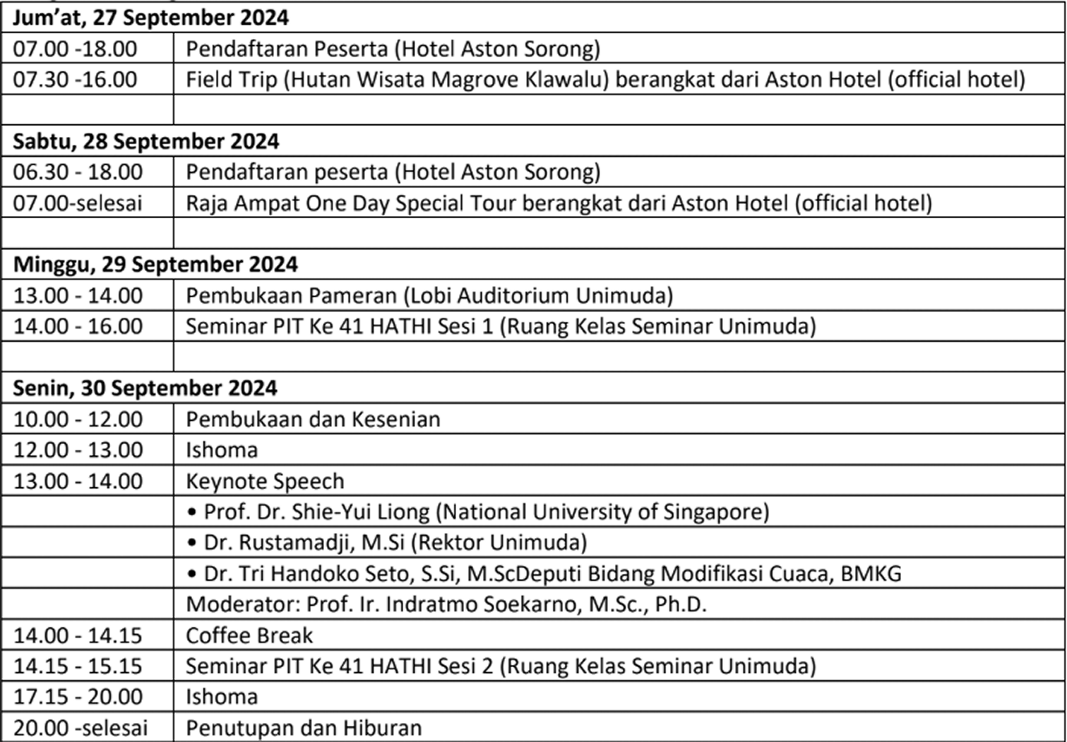 Pelaksanaan PIT Ke-41 HATHI